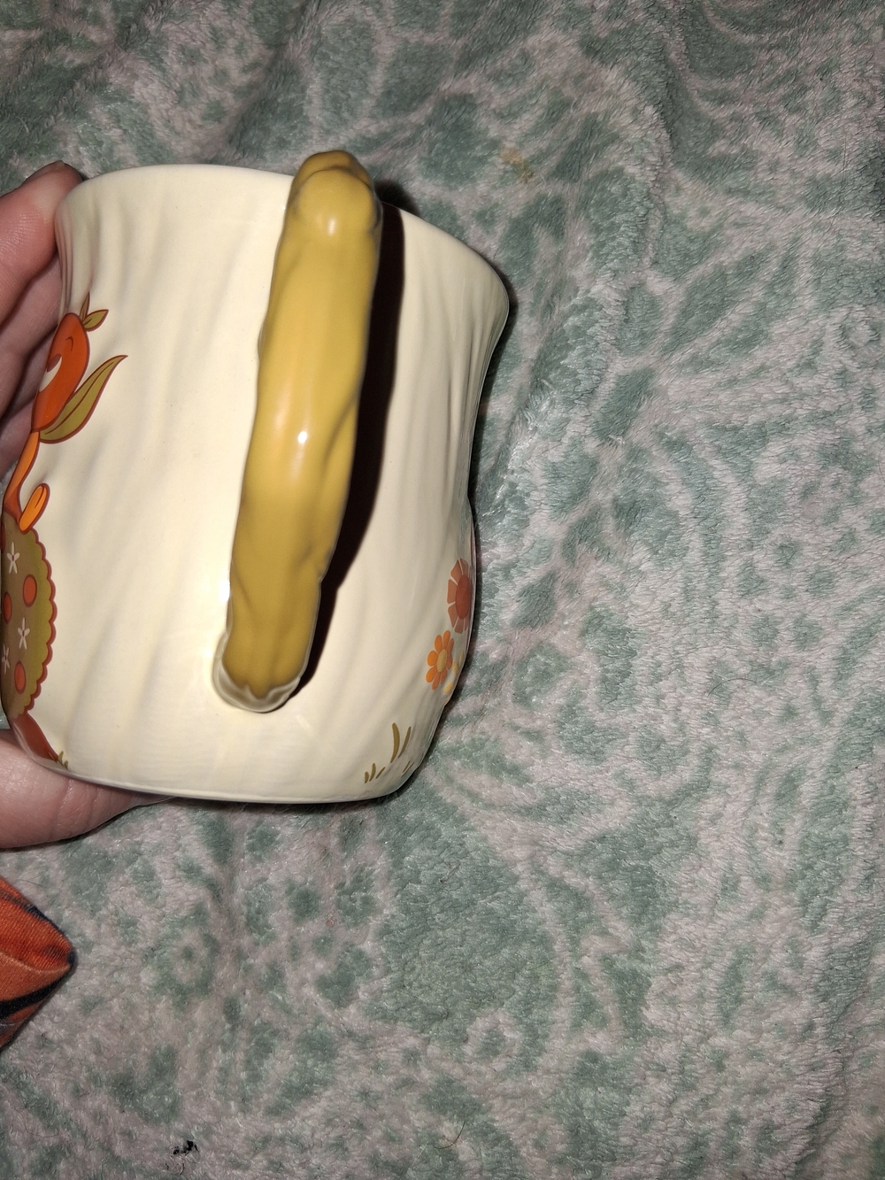Cute Orange Bird Character Ceramic Mug - Cream & Orange Walt Disney - Picture 4 of 6